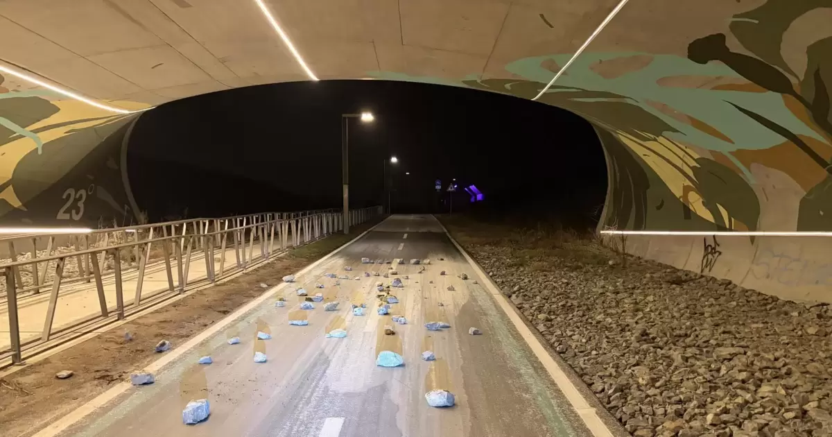 Gefahr in der Nacht: Faustgroße Steine auf Radschnellweg gelegt - Mannheim