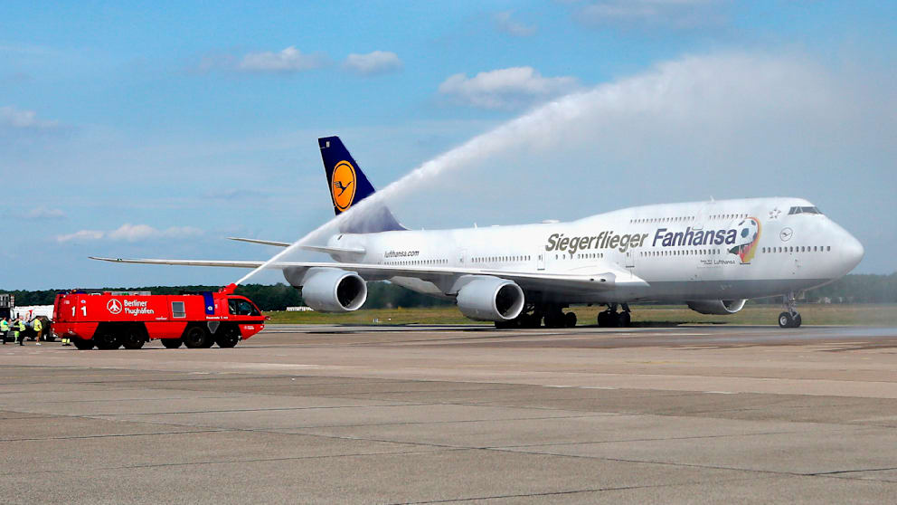 Der „Siegerflieger“ brachte die deutsche Fußball-Nationalmannschaft nach ihrem WM-Sieg 2014 von Brasilien nach Berlin