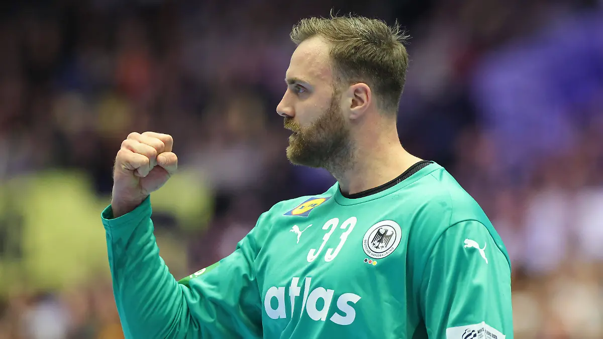 Rückhalt im Tor der deutschen Mannschaft bei der Handball-EM 2026: Andreas Wolff