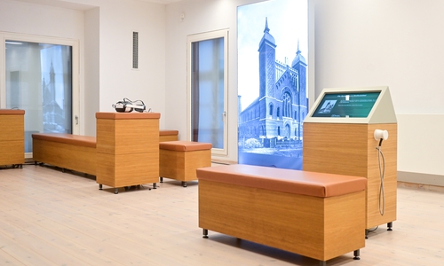 Film und VR-Brille: Die neue Medienstation zur früheren Wolfenbütteler Synagoge im Bürger Museum Wolfenbüttel. 