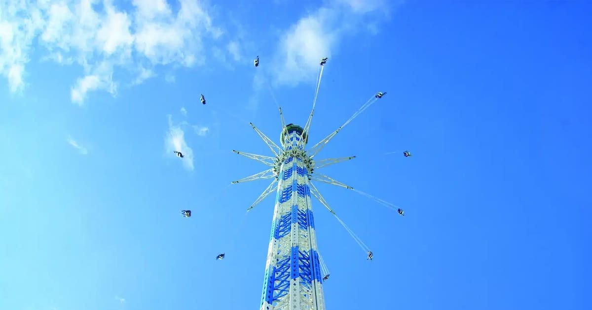 Das höchste Kettenkarussell der Welt steht in Deutschland