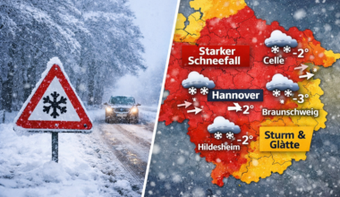 Wintereinbruch in der Region Hannover - Schnee, Frost und Sturm sorgen für Gefahr