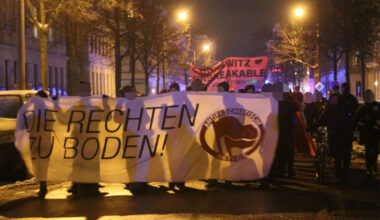 Glätte und Eisregen und Demonstration in Connewitz · Leipziger Zeitung