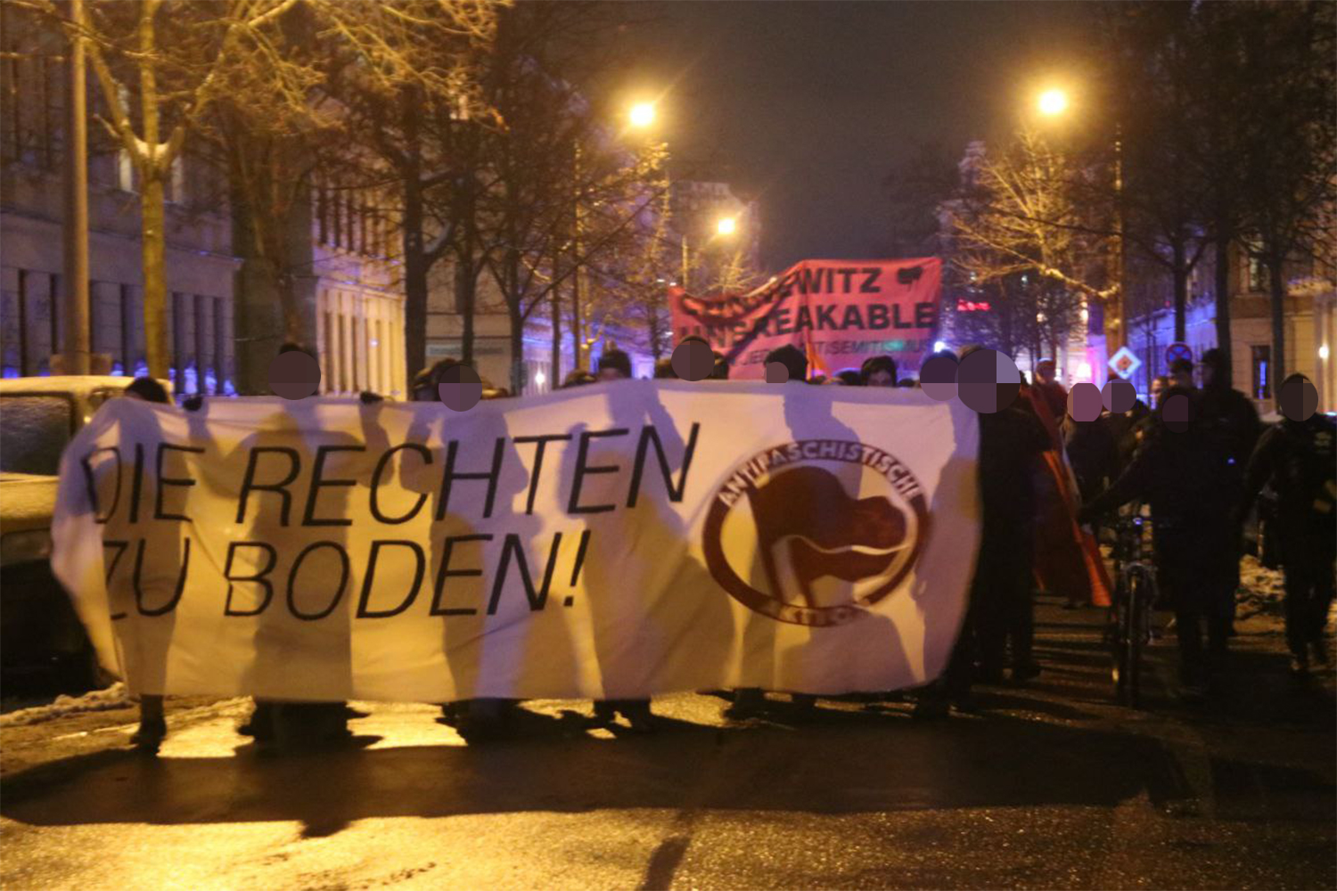 Glätte und Eisregen und Demonstration in Connewitz · Leipziger Zeitung