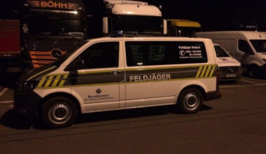 Feldjäger-Fahrzeug.