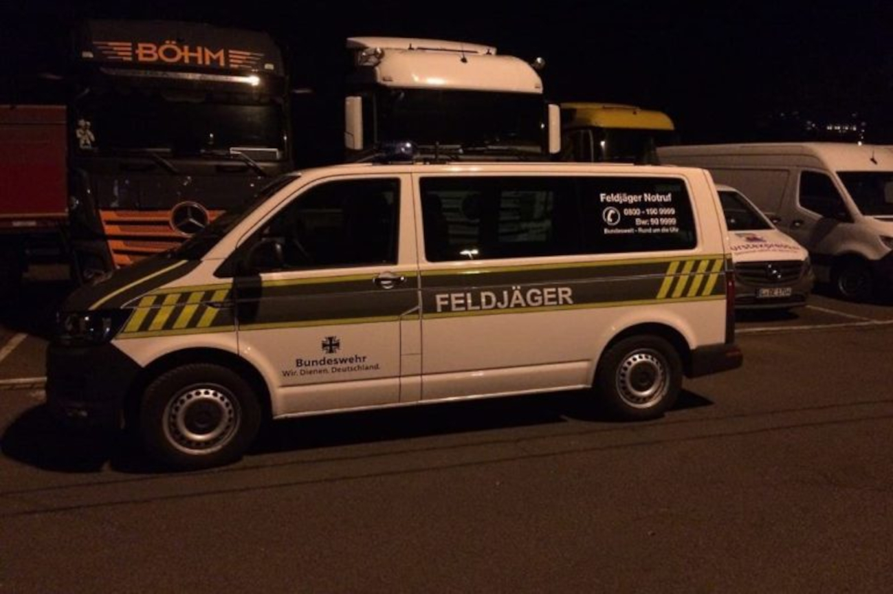 Feldjäger-Fahrzeug.