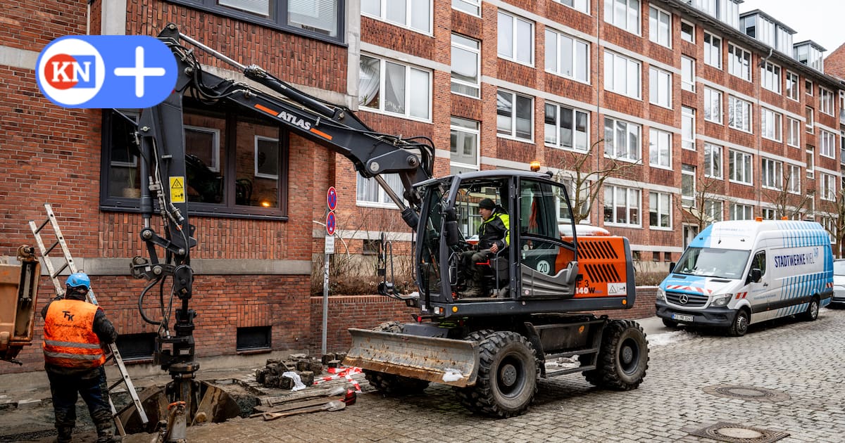 Kiel: Wasserrohrbruch in der Falckstraße