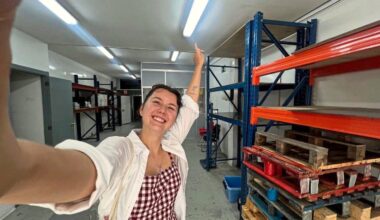 Wichtiger Schritt in Sachen Unternehmensgründung: Valerija Kraval hat ein Lager mieten können.