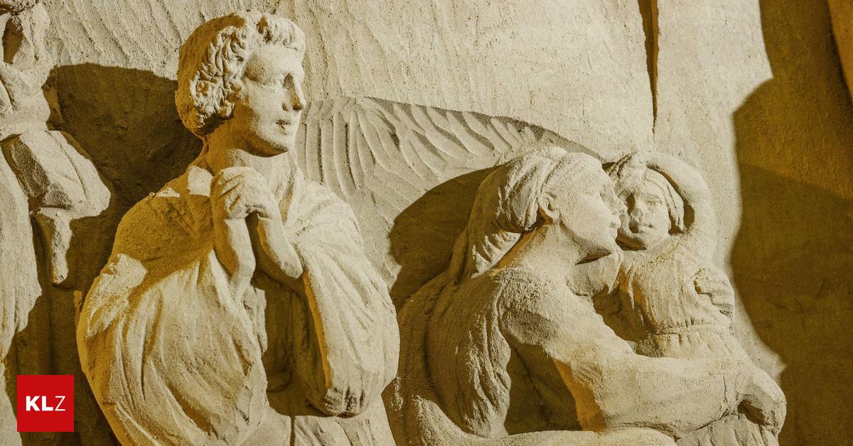 Eisige Kälte enthauptet Statue in Lignano