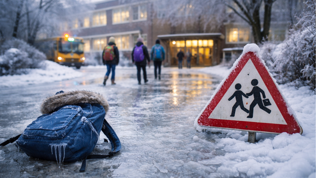 Glatteis und Eisregen - Präsenzunterricht in der Region Hannover fällt am Montag erneut aus