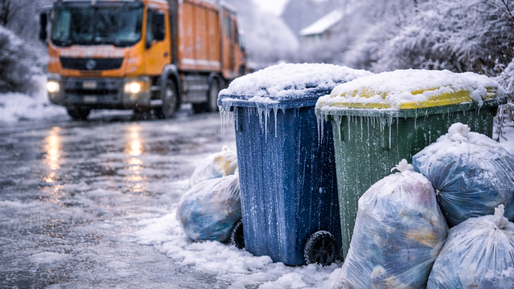 Eisregen legt Müllabfuhr teilweise lahm - Abfallsammlung in der Region Hannover unterbrochen