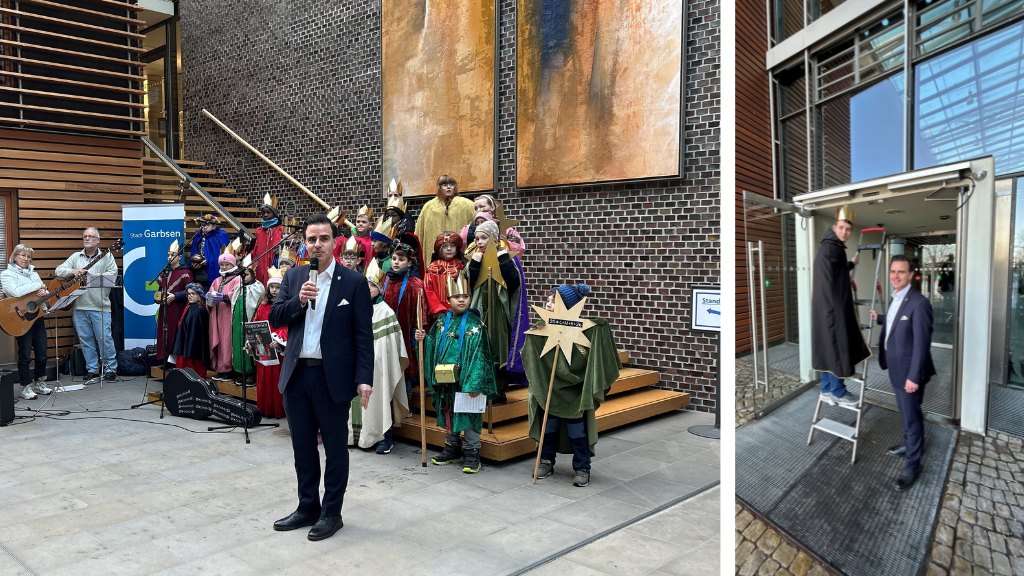 Sternsinger segnen das Rathaus - Garbsen setzt ein Zeichen gegen Kinderarbeit