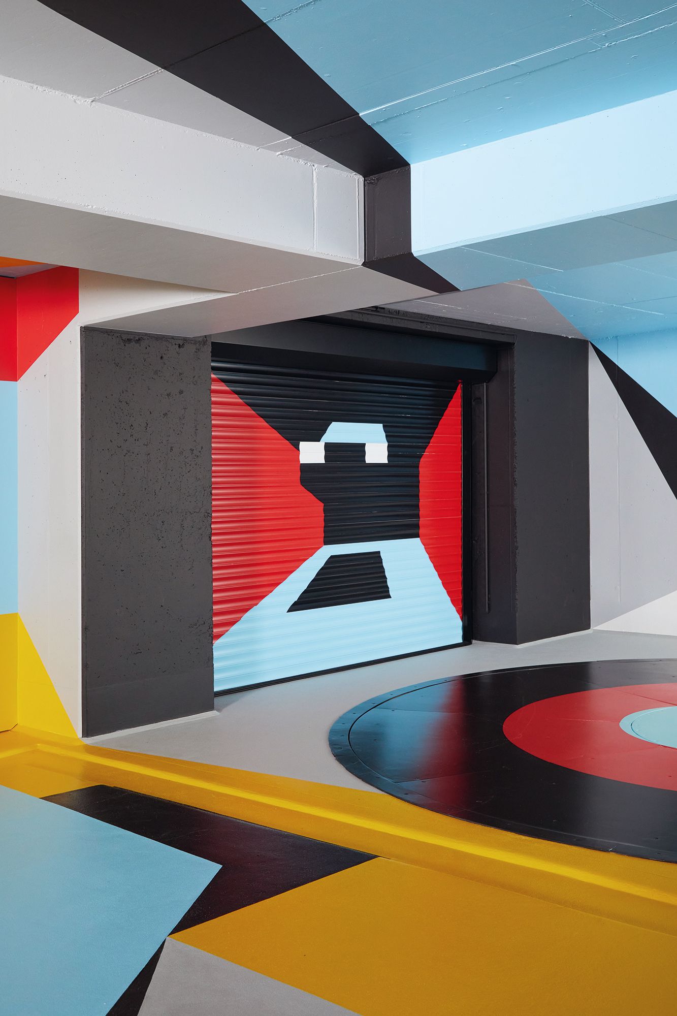 Optische Illusionen Durch Formen und Farben werden Räume geschaffen die es nicht gibt.