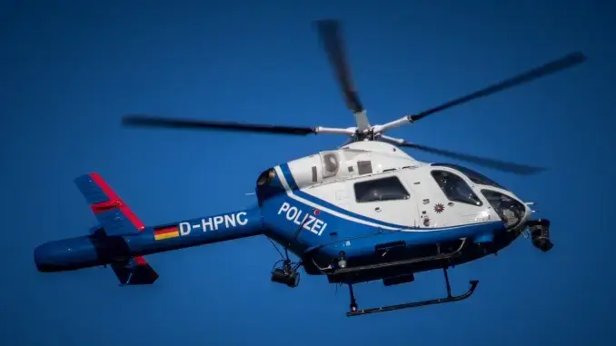 Polizeihubschrauber sucht vermisste Seniorin in Gladbeck