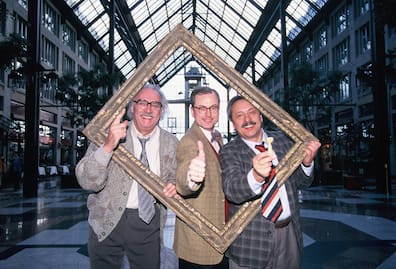 Ein weiterer großer Erfolg: Achim Wolff,  Hans-Jürgen Schatz und Wolfgang Stumph waren das grandiose Team der ZDF-Comedyreihe "Salto Kommunale". 