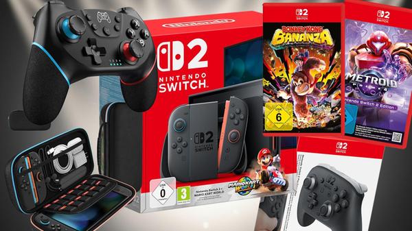 Amazon boxt Nintendo Switch 2 bis 37% günstiger raus: Konsole + Mario Kart World, Controller, Tasche