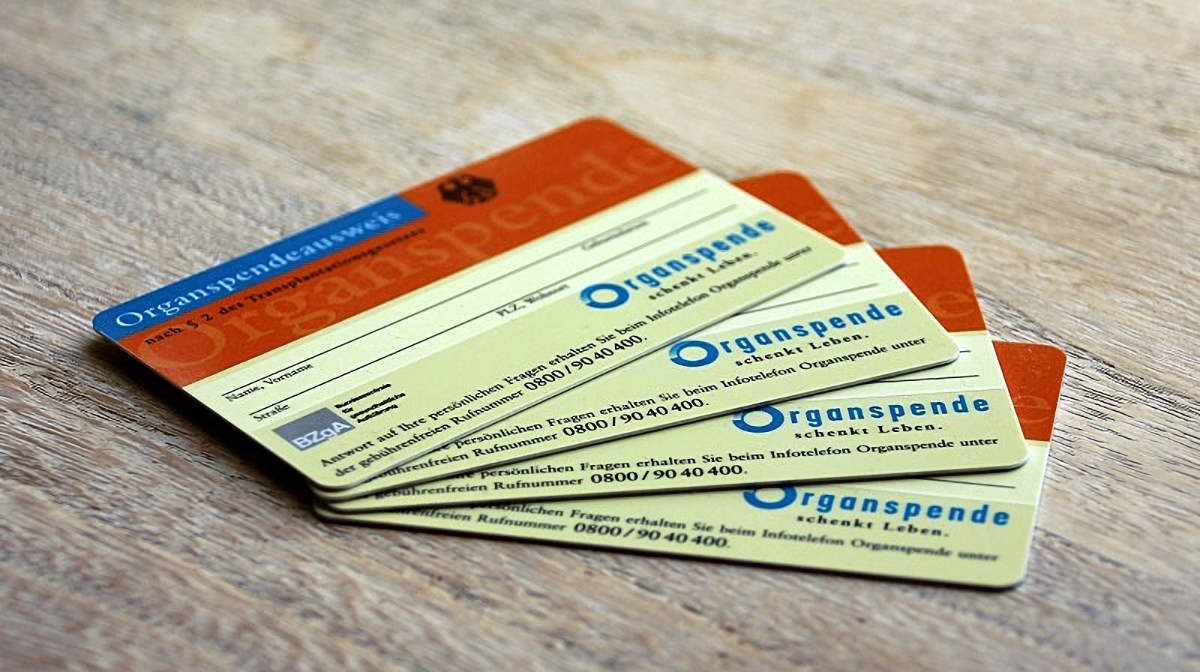 Bildbeschreibung: Mehrere Organspendeausweise.