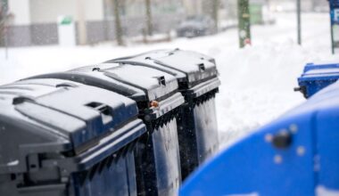 Niedersachsen & Bremen: Eis und Schnee verzögern Abholung von Mülltonnen