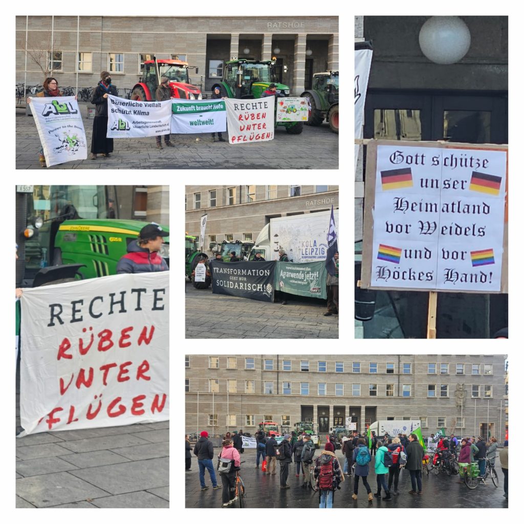 Bäuerliche Landwirtschaft demonstriert in Halle (Saale) gegen Agrarkonzerne und rechte Spaltung – Du bist Halle