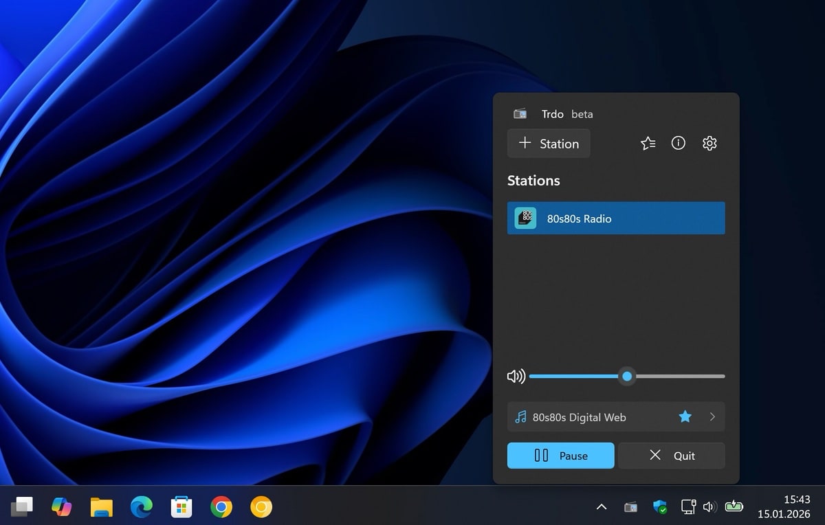 Trdo: Schlichter Internet-Radio-Player für Windows
