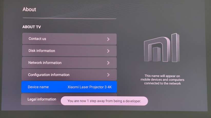 Xiaomi Laser Projector 3 4K Screenshot