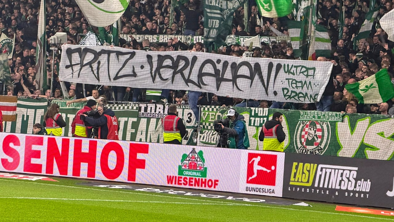 Bundesliga: Werder-Fans verspotten eigenen Boss im Heimspiel gegen Frankfurt | Sport