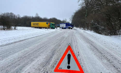 Das THW im Wintereinsatz in Wolfenbüttel.