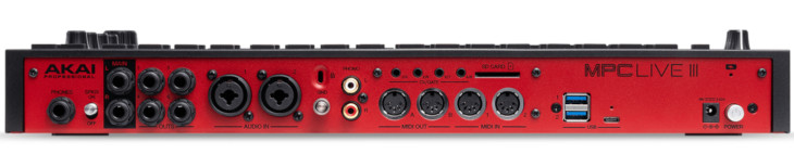 AKAI MPC Live III Anschlüsse
