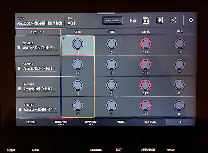 AKAI MPC Live III Layers