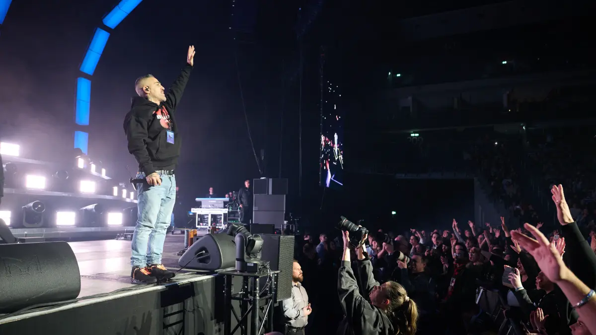 Wenn Bushido rappt, hat er den Jubel des Publikums beim Konzert in Berlin sicher