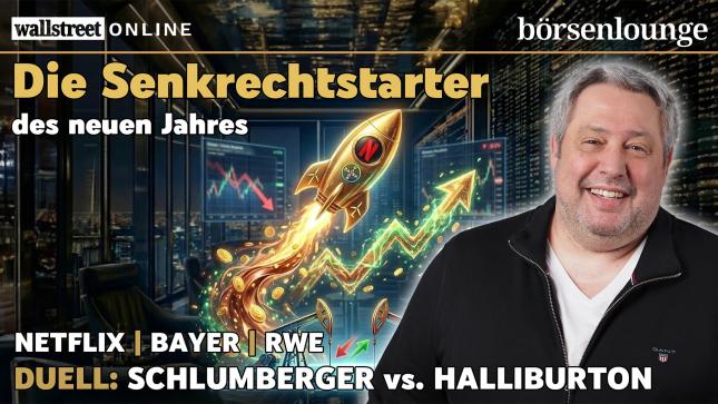 Die Senkrechtstarter in 2026 : Netflix mit Barangebot? | Bayers Pharmasparte beflügelt & RWE mit Coup in UK - Video