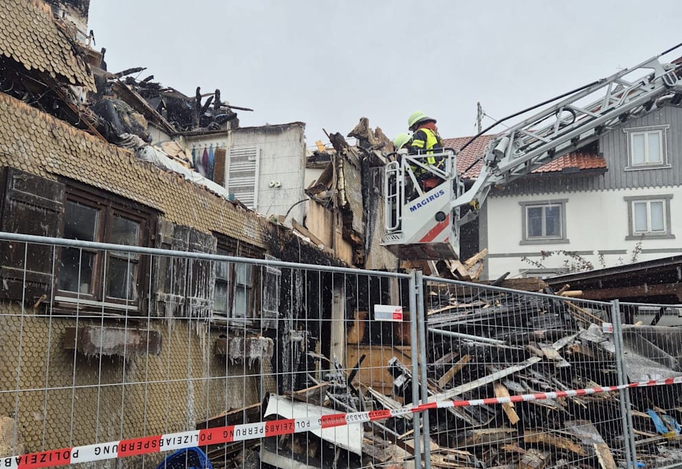 Nach Stunden des Hoffens und Bangens konnte die Hündin schließlich aus dem einsturzgefährdeten Haus am Donnerstag vormittag gerettet werden