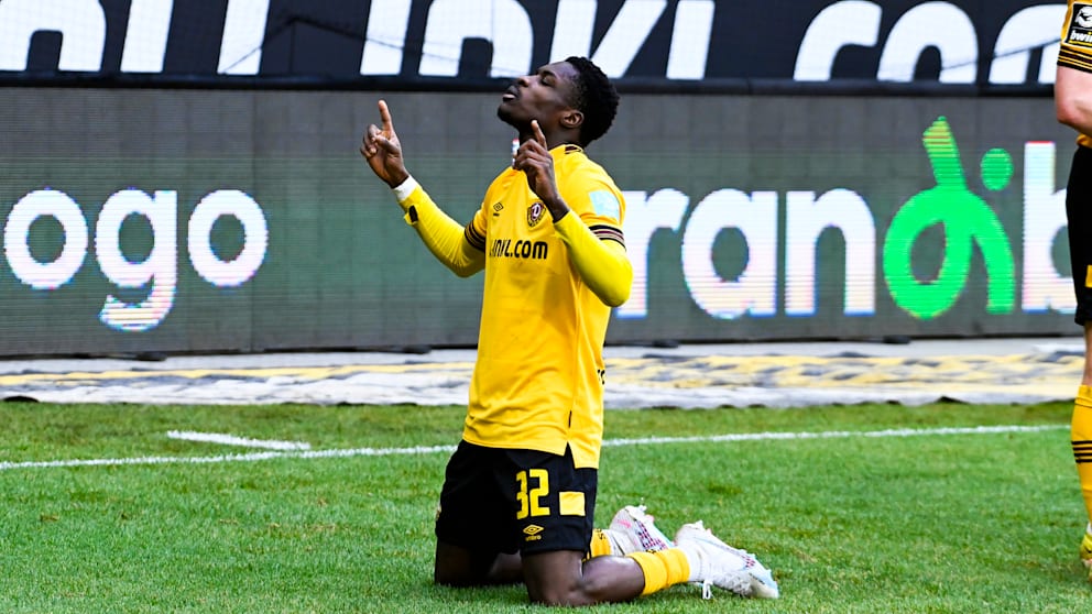 Christian Conteh jubelte hier noch für Dynamo Dresden