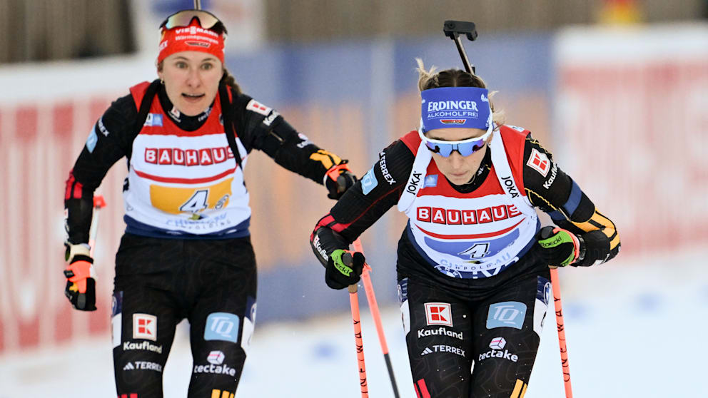 Janina Hettich-Walz (l) und Franziska Preuß geben alles
