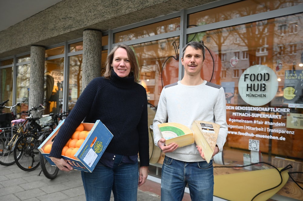 Kristin Mansmann (links) und Quentin Orain sitzen im Vorstand von Foodhub.