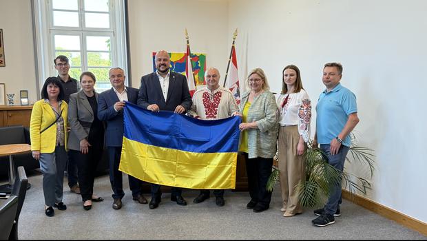 Delegation aus der Ukraine im Rathaus von Berlin Spandau