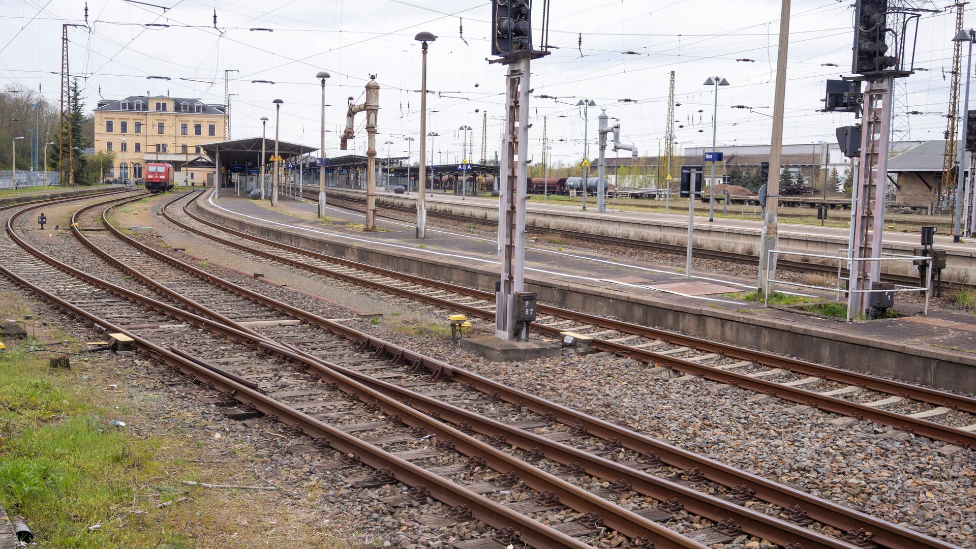 Der Bahnhof Riesa (Archivbild): Hier gab es einen Unfall mit einem Güterzug. Der Bahnhof Riesa (Archivbild): Hier gab es einen Unfall mit einem Güterzug.