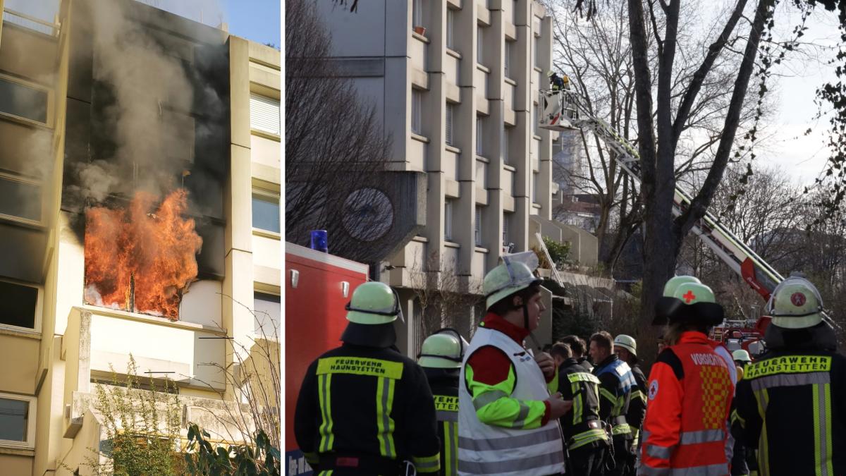 Brand in Hochhaus – Feuerwehr rettet Bewohner