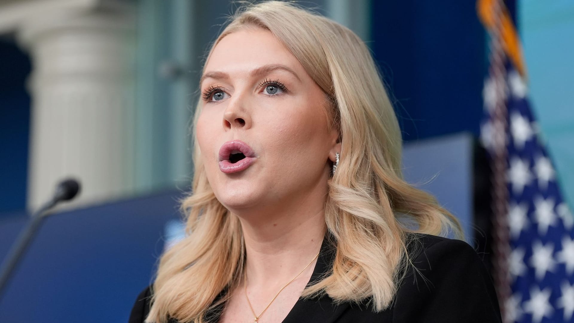 Pressebriefing im Weißen Haus - Karoline Leavitt