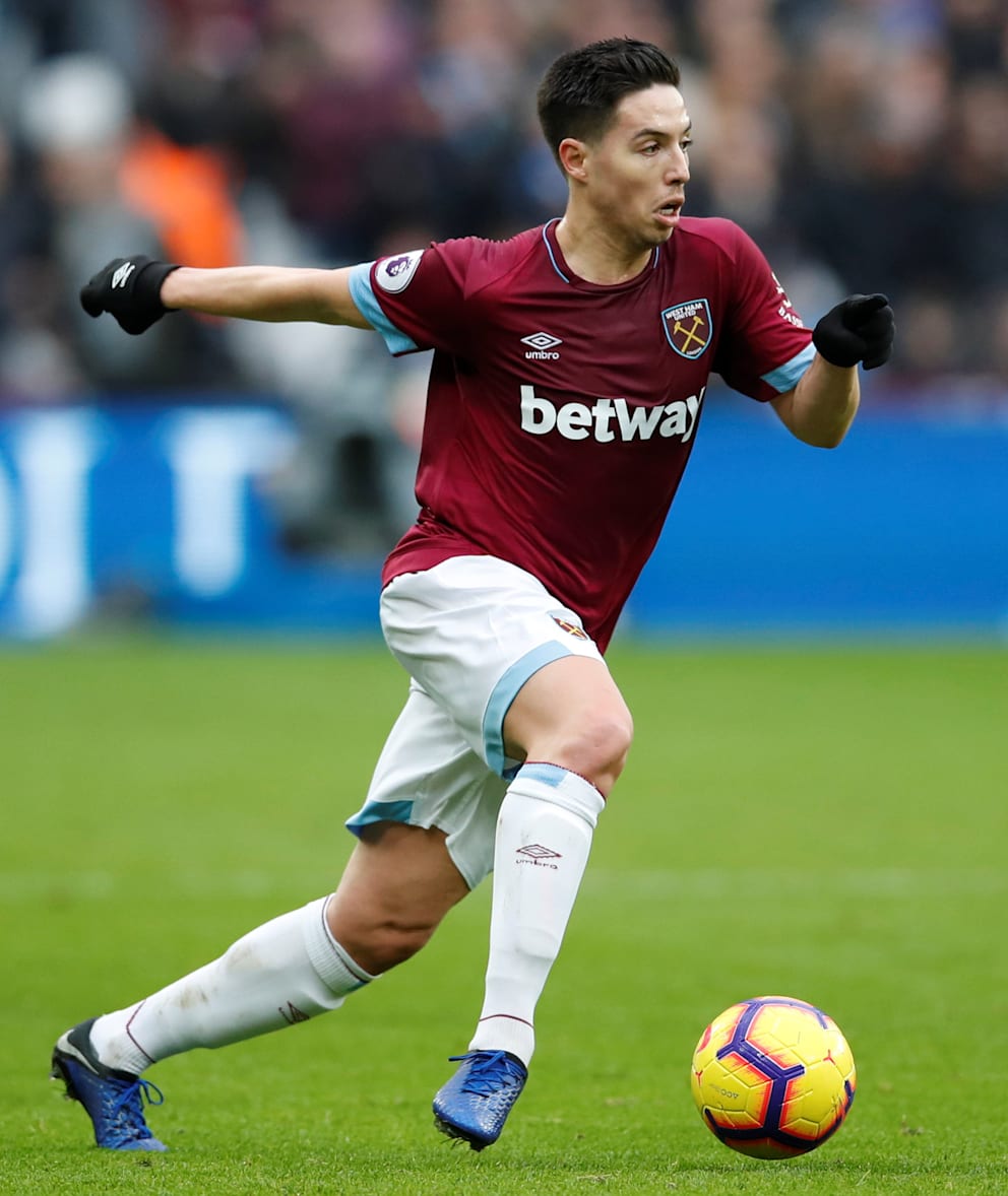 Samir Nasri (38/hier 31) im Jahr 2019 bei West Ham