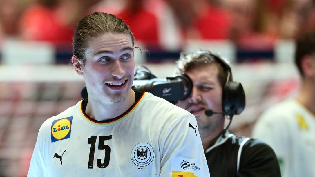 Ein seltenes Lächeln: Gegen Frankreich wurde Juri Knorr zum Spieler des Spiels.