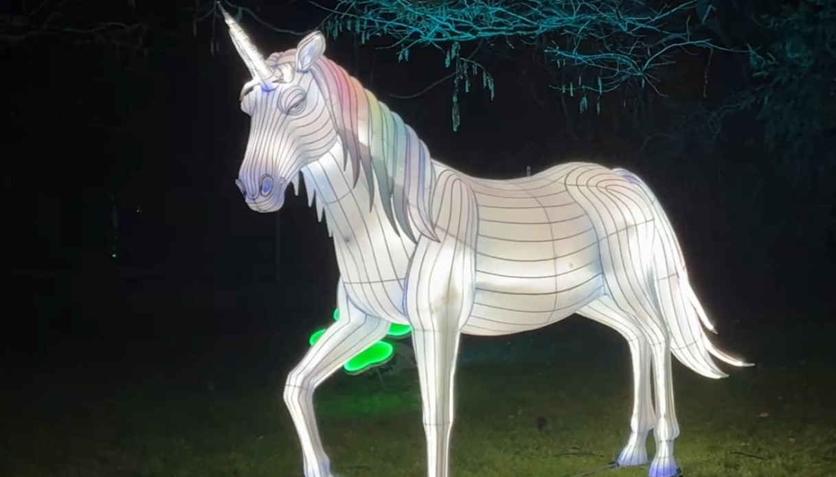 Ein Einhorn beim Parkleuten in Essen.