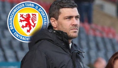 Benjamin Kessel vor dem Bank im Olympiastadion.