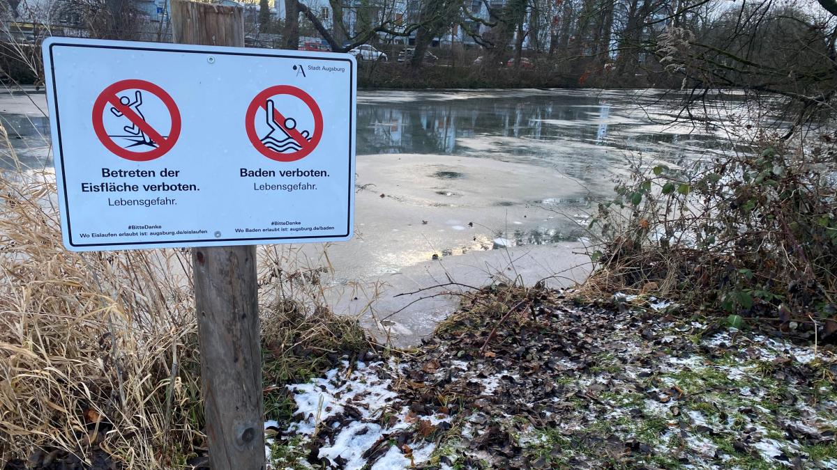 So sind die Regeln für das Betreten von Eisflächen in Augsburg