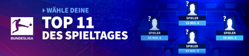 Jetzt die Elf des Spieltages wählen!