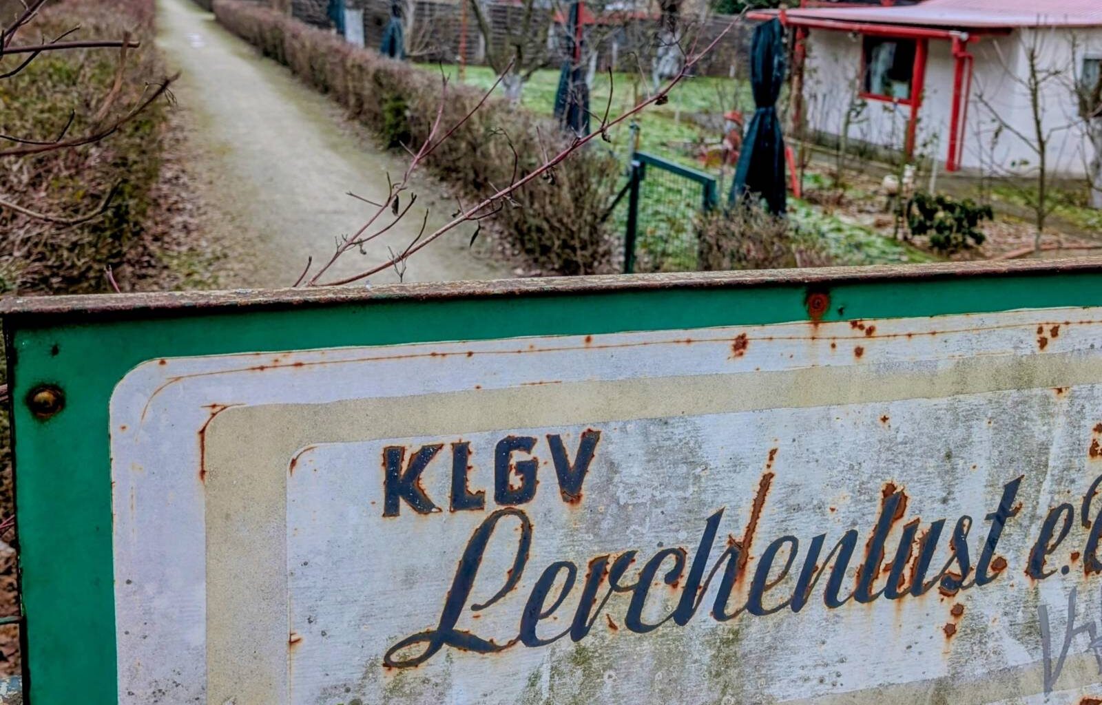 Blick in einen Kleingarten.