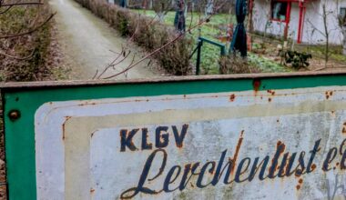 Blick in einen Kleingarten.