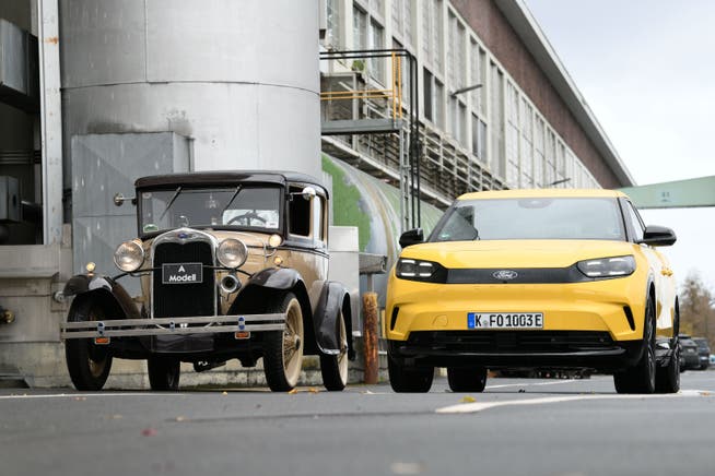 Der elektrische Ford Capri (rechts) soll an die früheren Erfolge mit dem Modell A anknüpfen.