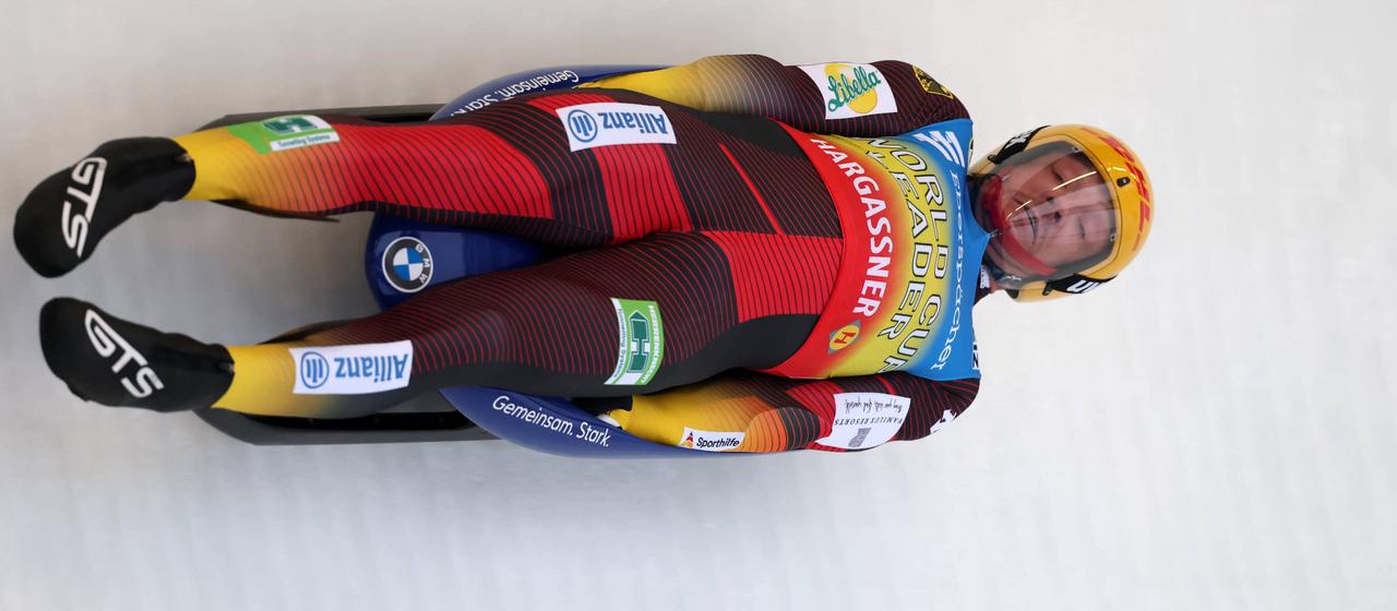 Felix Loch im Eiskanal | IMAGO/Romans Koksarovs Felix Loch im Eiskanal