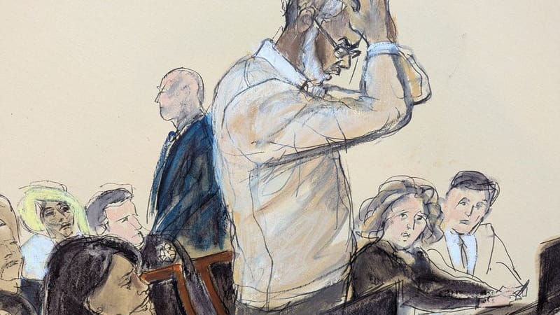 Gerichtsskizze: Sean Combs während seiner Strafmaßverkündung vor dem Bundesgericht in Manhattan (Archivbild).